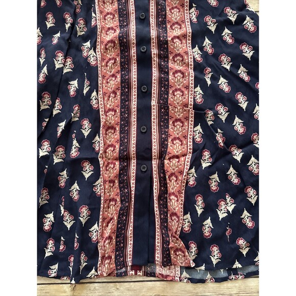 Gal Meets Glam Collection Button Front Surplice Dress Blue Rose Damisk Size 2 - Picture 2 of 11